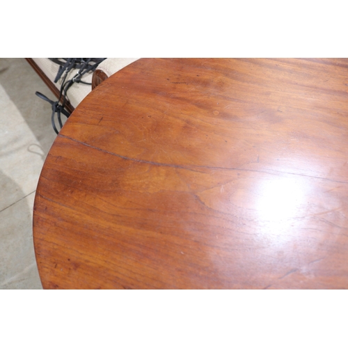 276 - Antique Australian cedar circular table, approx 75cm H x 91cm Dia