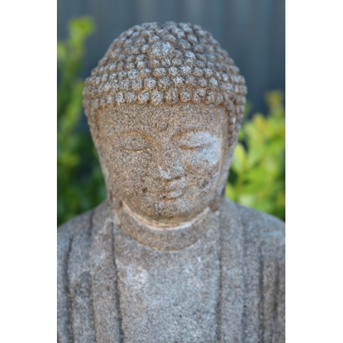 795 - Composite stone seated buddha