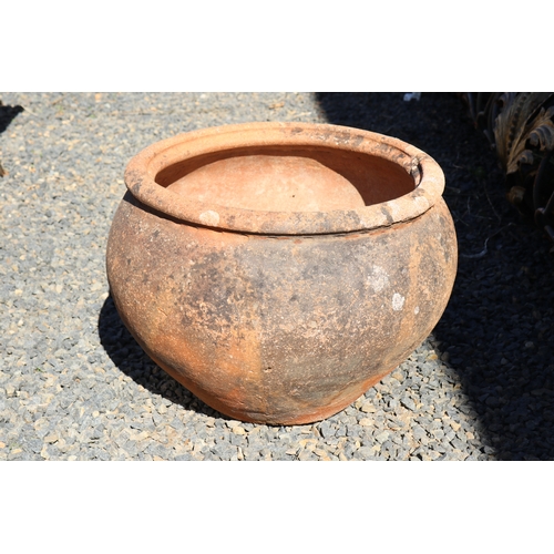 797 - Antique French terracotta vessel with spout