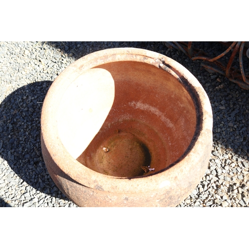 797 - Antique French terracotta vessel with spout