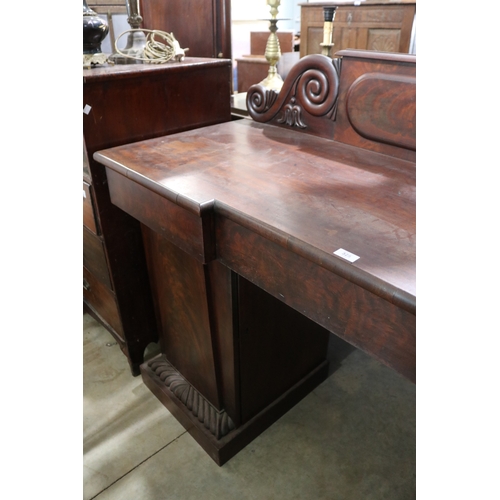 325 - Antique twin pedestal sideboard, approx 132cm H x 169cm W x 60cm D