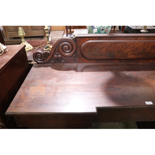 325 - Antique twin pedestal sideboard, approx 132cm H x 169cm W x 60cm D