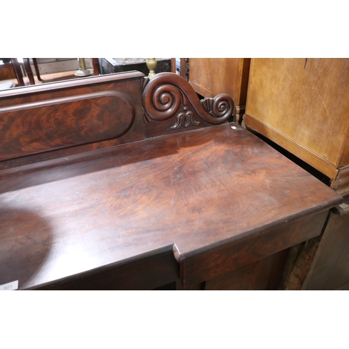 325 - Antique twin pedestal sideboard, approx 132cm H x 169cm W x 60cm D