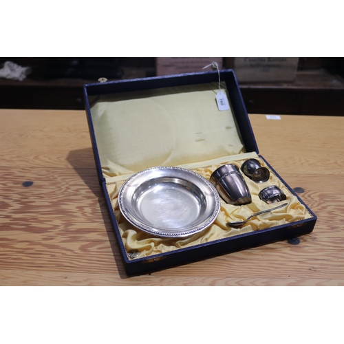 760 - French silver plated Christening set