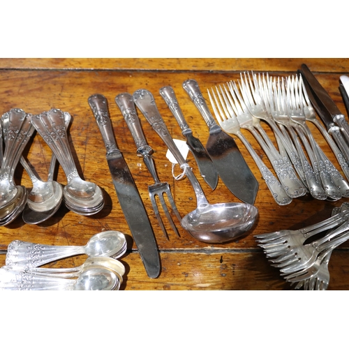 788 - Antique French silver plated flatware service