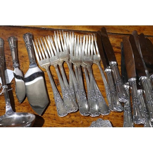 788 - Antique French silver plated flatware service