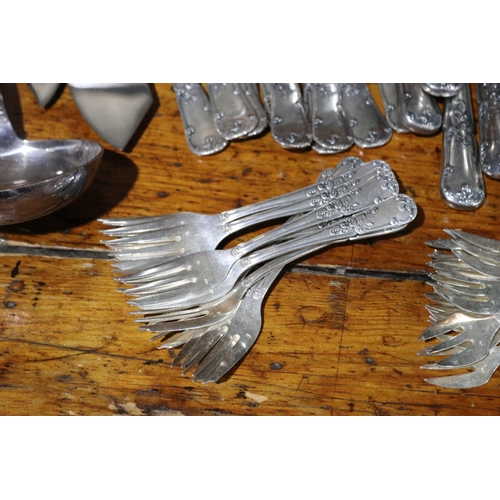 788 - Antique French silver plated flatware service
