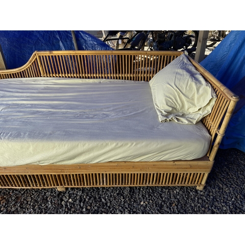 818 - Australian made cane day bed, by Feature cane company Sydney. See label