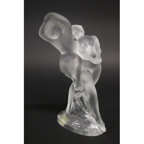 40 - Lalique France clear & frosted glass dancing figure titled 
