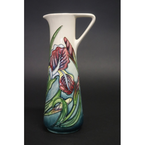 59 - Moorcroft white ground Iris ewer, for the Moorcroft Collectors Club c1996, approx 24.5cm H