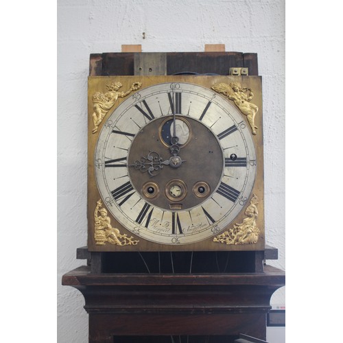 99 - Rare antique M D Hoppert of Amsterdam dated 1771 - 18th century Dutch month long movement longcase c... 