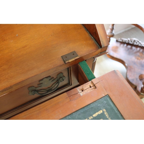 98 - Georgian style bureau bookcase, AF, approx 232cm H x 112cm W x 48cm D.