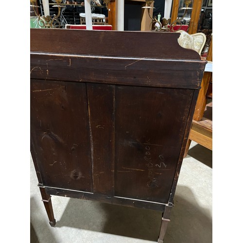 112 - Antique satinwood bureau, hand painted decoration, approx 120cm H x 74cm W x 42cm D