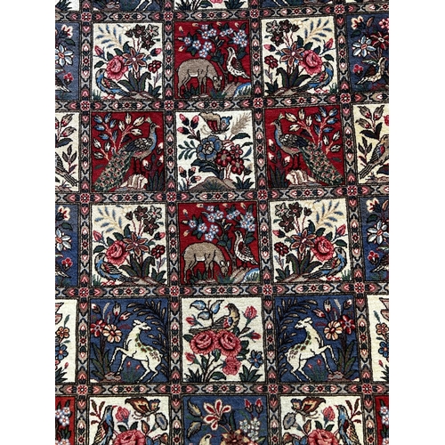 391 - Good Iranian Bakhtiani wool rug, garden design, this piece was handwoven in Bakhtiari Iran, approx 3... 