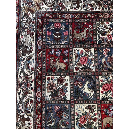 391 - Good Iranian Bakhtiani wool rug, garden design, this piece was handwoven in Bakhtiari Iran, approx 3... 