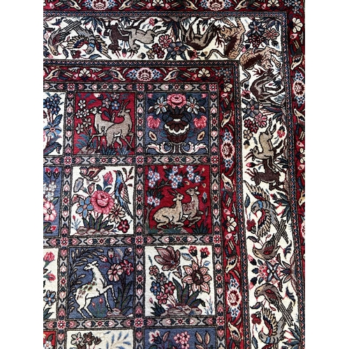 391 - Good Iranian Bakhtiani wool rug, garden design, this piece was handwoven in Bakhtiari Iran, approx 3... 