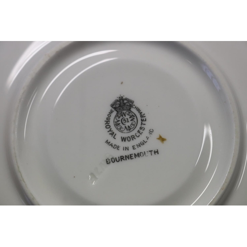 104 - Royal Worcester Bournemouth part dinner service for six to include entree and dinner plates, soup bo... 