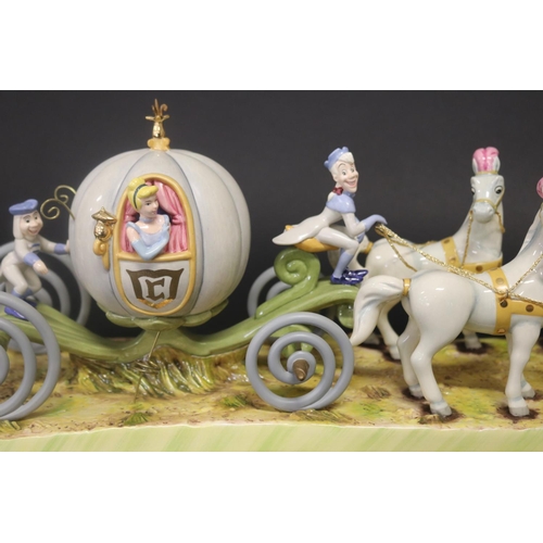 78 - Royal Doulton Disney Cinderella Off to the Ball Carriage CN8, #1005, approx 18cm H x 43cm L