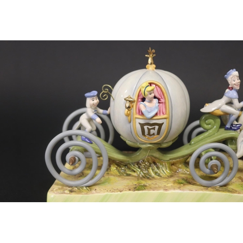 78 - Royal Doulton Disney Cinderella Off to the Ball Carriage CN8, #1005, approx 18cm H x 43cm L