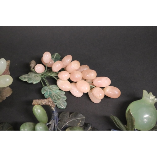 162 - Collection of jade & hardstone fruits