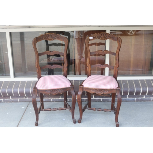 290 - Pair of French oak country chairs (2)