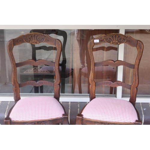 290 - Pair of French oak country chairs (2)