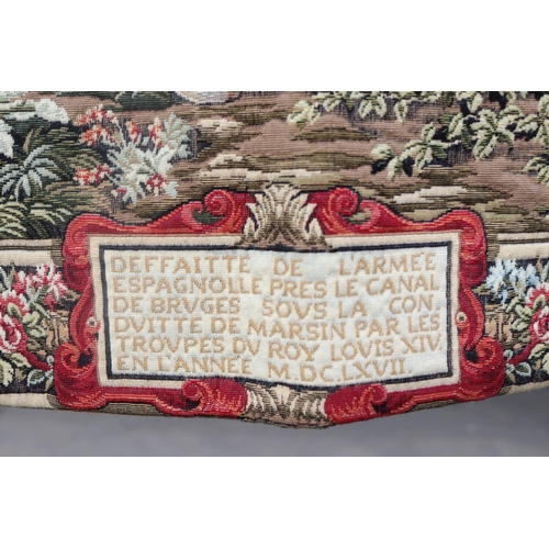 92 - Vintage wall hanging tapestry, marked Belgium Gruope Flemish Tapestries - Le Roi Soleil (Canal de Br... 