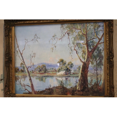 440 - Andrew Park (Working 1940s-60s) Australia, Campsite, oil on board, signed lower right. Provenance: D... 