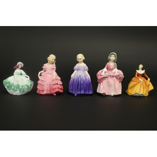 319 - Collection of miniature Royal Doulton figures, Rose, Fragrance, Sunday Best, Marie & Bo-Peep, approx... 