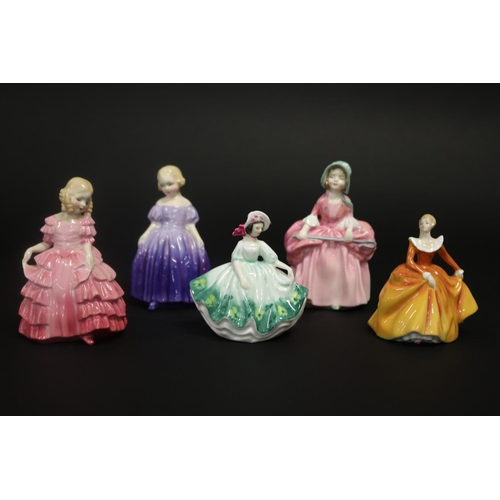 319 - Collection of miniature Royal Doulton figures, Rose, Fragrance, Sunday Best, Marie & Bo-Peep, approx... 