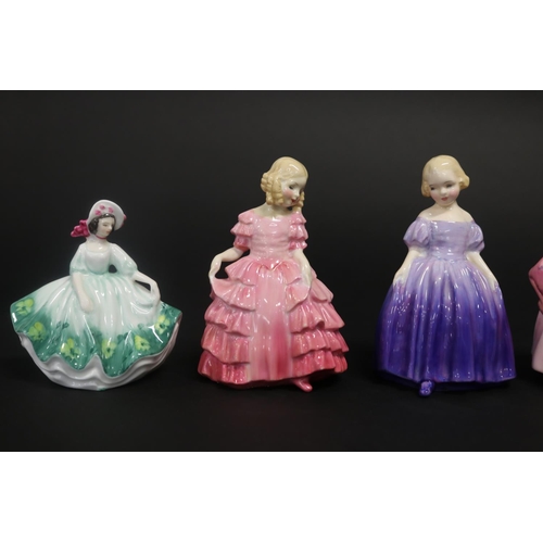 319 - Collection of miniature Royal Doulton figures, Rose, Fragrance, Sunday Best, Marie & Bo-Peep, approx... 