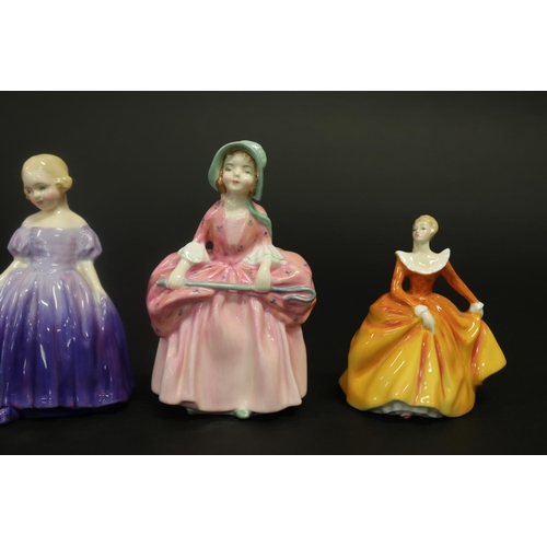 319 - Collection of miniature Royal Doulton figures, Rose, Fragrance, Sunday Best, Marie & Bo-Peep, approx... 