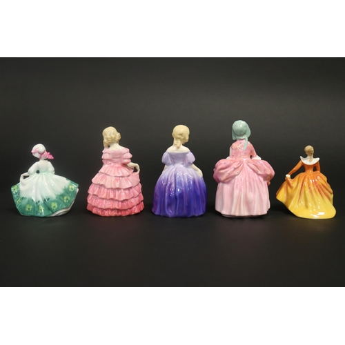 319 - Collection of miniature Royal Doulton figures, Rose, Fragrance, Sunday Best, Marie & Bo-Peep, approx... 