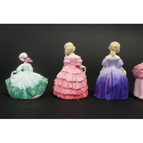 319 - Collection of miniature Royal Doulton figures, Rose, Fragrance, Sunday Best, Marie & Bo-Peep, approx... 