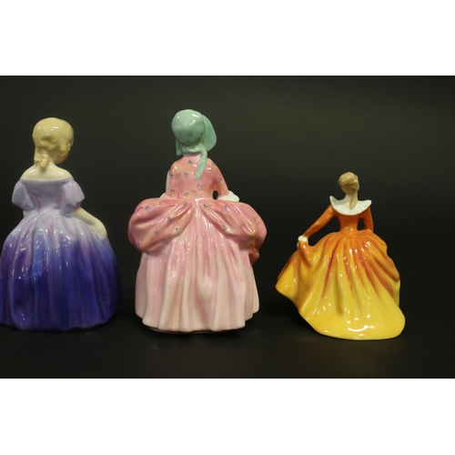 319 - Collection of miniature Royal Doulton figures, Rose, Fragrance, Sunday Best, Marie & Bo-Peep, approx... 