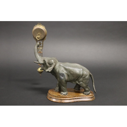 331 - Antique Junghans Germany elephant mystery clock, untested,  circa 1900. Approx 27cm H