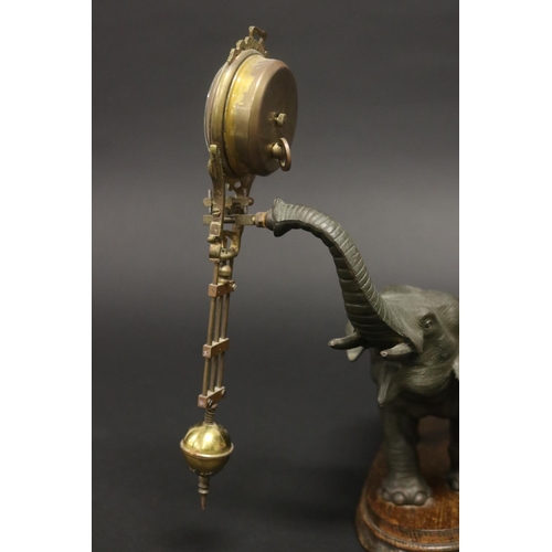 331 - Antique Junghans Germany elephant mystery clock, untested,  circa 1900. Approx 27cm H