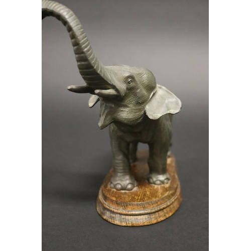 331 - Antique Junghans Germany elephant mystery clock, untested,  circa 1900. Approx 27cm H