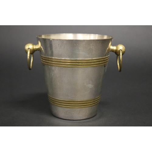 343 - Vintage French miniature ice bucket, approx 14cm H x 14cm Dia