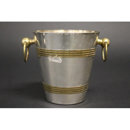 343 - Vintage French miniature ice bucket, approx 14cm H x 14cm Dia