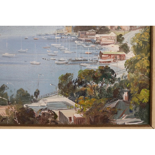 444 - John Hansen (Working 1980s) Australia, untitled, oil on board, signed and dated lower left, 85, appr... 