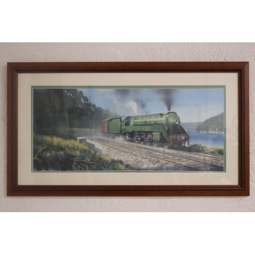 466 - Jefferson (Jeff) Rigby (1948-.) Australia. untitled, Steam train, oil, signed lower right, dated 200... 