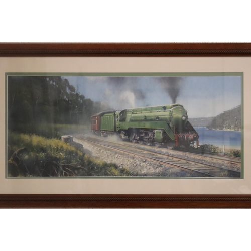 466 - Jefferson (Jeff) Rigby (1948-.) Australia. untitled, Steam train, oil, signed lower right, dated 200... 