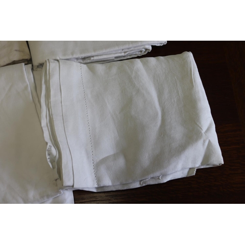 477 - Four Antique French linen bed sheets, please note no measurements will be provided for this lot (4)