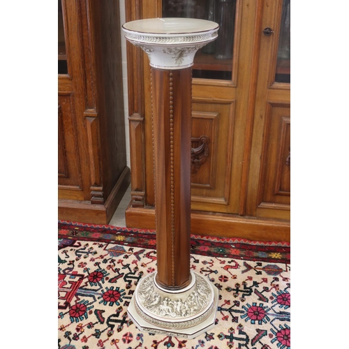 191 - Italian ceramic jardiniere stand, most likely Capadomonti, approx 100cm H