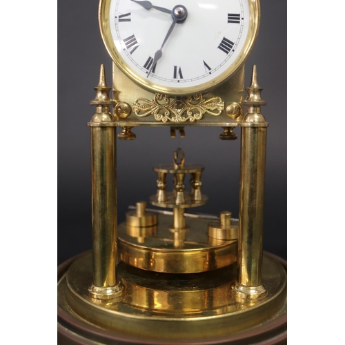 312 - Quality 400  day Brass dome clock, untested, approx 31cm H