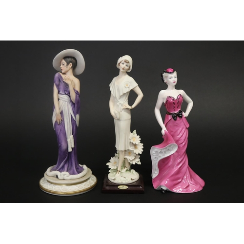 346 - Three figures, Coalport, Capodimonte & Giuseppe Armani, approx 26cm H and shorter (3)