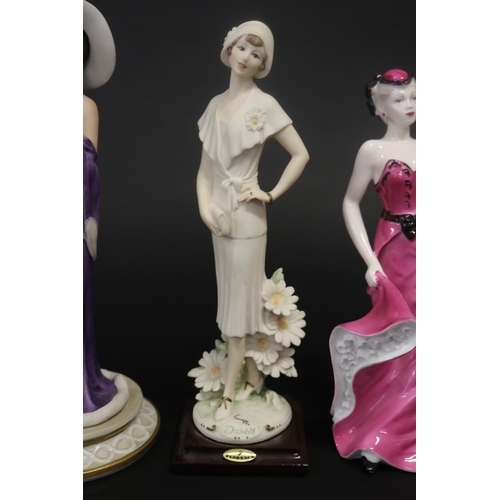 346 - Three figures, Coalport, Capodimonte & Giuseppe Armani, approx 26cm H and shorter (3)