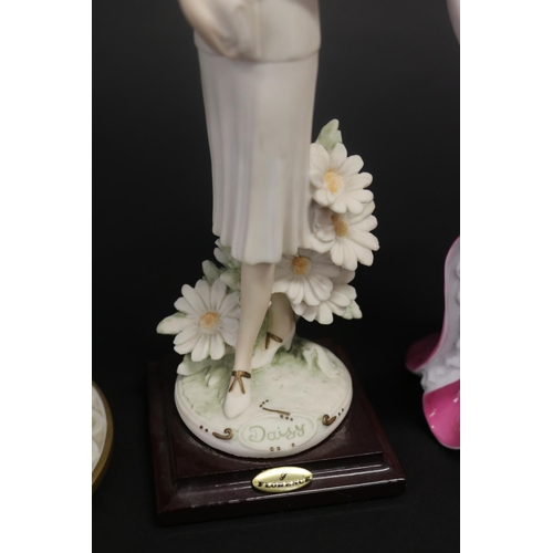 346 - Three figures, Coalport, Capodimonte & Giuseppe Armani, approx 26cm H and shorter (3)