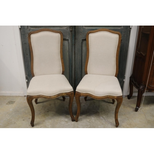 371 - Pair of French style upholstered dining chairs (2)